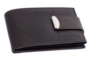 Loranzo Pánská peněženka s přezkou - hnědá
