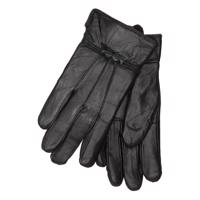 No Label Dámské kožené rukavice 18788 - černé Velikost: L