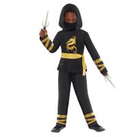 Amscan dětský karnevalový kostým Gold ninja Velikost: 10-12 (věk)