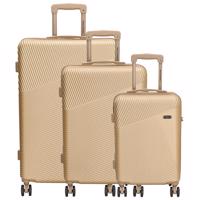 Beagles Originals set 3 cestovních kufrů ABS - champagne - 38L, 60L, 92L