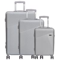 Beagles Originals set 3 cestovních kufrů ABS - stříbrný - 38L, 60L, 92L
