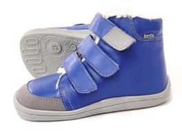 BEDA ZIMNÍ VYŠŠÍ MATT Blue | Dětské zimní zateplené barefoot boty - 33