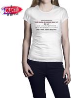 Bílé dámské tričko - ICWDS Budík