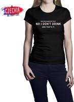 Černé dámské tričko - ICWDS I don't drink