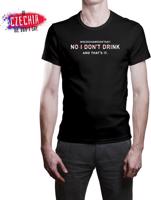 Černé pánské tričko - ICWDS I don't drink