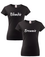 Dámská BFF trička Blondie a Brownie - stylová trika pro kamarádky