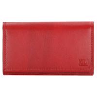 Dámská kožená peněženka Double-d - červená