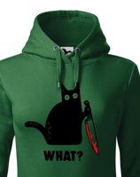 Dámská mikina s kočkou What - ideální triko pro milovníky koček