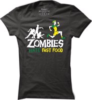 Dámské běžecké tričko Zombies hate fast Food