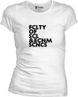 Dámske biele tričko UK - FCLTY OF SCL ECNM SCNCS