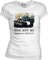 Dámské bílé tričko Nerdopolis - V Bažinách smutku s textem