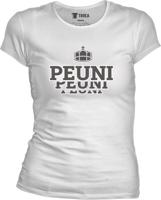 Dámské bílé tričko PEUNI - logotyp