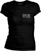 Dámské černé tričko Nerdopolis - Geek and Proud
