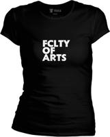 Dámske čierne tričko UK - FCLTY OF ARTS