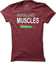 Dámské fitness tričko Installing Muscles