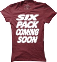 Dámské fitness tričko Six pack coming soon