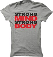 Dámské fitness tričko Strong Mind Strong Body