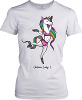 Dámské Fitness tričko Unicorn lady