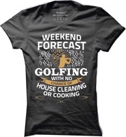 Dámské golfové tričko Weekend forecast - golf