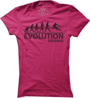 Dámské lyžařské tričko Lyže evoluce