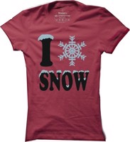 Dámské snowboardové tričko I love Snow