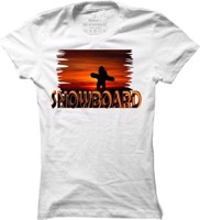 Dámské snowboardové tričko Snowboard Sunset