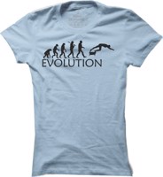 Dámské tričko na plavání Plavání evoluce