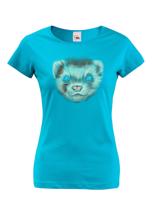 Dámské tričko s fretkou - pro milovníky zvířat