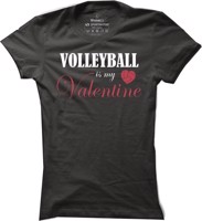 Dámské volejbalové tričko Volleyball is my Valentine