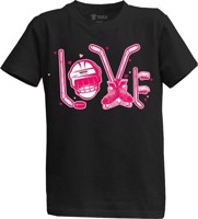 Dětské černé tričko LG - Love Hockey