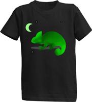 Dětské černé triko Klárka - Chameleon