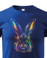 Dětské tričko se stylovým potiskem duhový králík