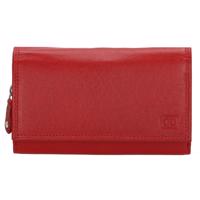 Double-D dámská kožená peněženka 02C335 - červená