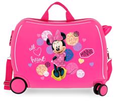 JOUMMABAGS Dětský kufřík na kolečkách - odražedlo - Love Minnie - 34L