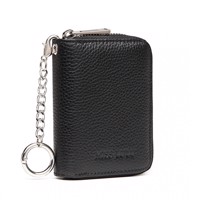 Kompaktní kožená unisex peněženka Miss Lulu Doran - černá