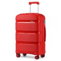 Kono Cestovní kabinový kufr na kolečkách Classic Collection PP - červená - 50L