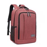 KONO multifunkční batoh s USB portem Richie Small - červený - 17 L