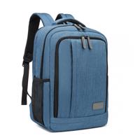 KONO multifunkční batoh s USB portem Richie Small - modrý - 17 L