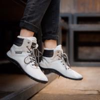 Leguano KOSMO Grey | Kotníčkové zateplené barefoot boty - 44