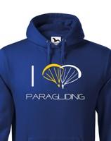 Mikina s motivem I love paragliding