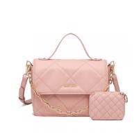 Miss Lulu dámská kabelka a peněženka Diamond LT2201 - růžová