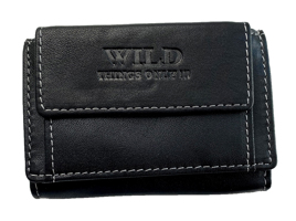 Pánská kožená kapesní peněženka Wild větší Barva: Černá