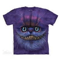 Pánské batikované triko The Mountain - Big Face Cheshire Cat - fialová Velikost: M