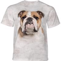 Pánské batikované triko The Mountain - Bulldog - béžové Velikost: L