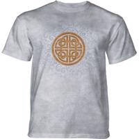 Pánské batikované triko The Mountain - Celtic Knot - šedé Velikost: XL