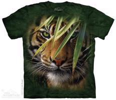 Pánské batikované triko The Mountain - Emerald Forest - zelené Velikost: L