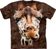 Pánské batikované triko The Mountain - Giraffe - hnědé Velikost: S
