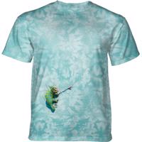 Pánské batikované triko The Mountain - Hitchhiking Chameleon - modré Velikost: S