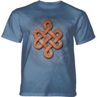 Pánské batikované triko The Mountain - Knots On Knots - modré Velikost: XL