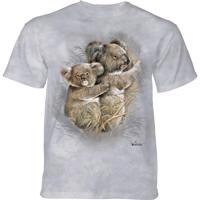 Pánské batikované triko The Mountain - Koalas - šedé Velikost: XL